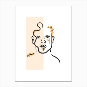 Abstract Orange Portrait  Canvas Print
