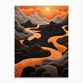 Volcanic Abstract Minimalist 6 Canvas Print
