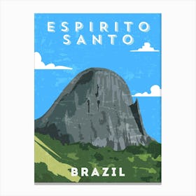 Espirito Santo, Brazil — Retro travel minimalist poster Canvas Print