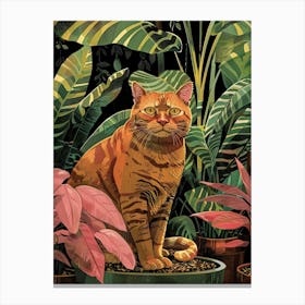 Cat In The Jungle 43 Canvas Print