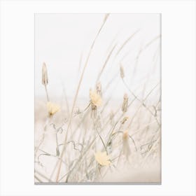 Yellow Coastal Flowers Canvas Print