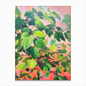 Heartleaf Philodendron Impressionist Painting Plant Canvas Print