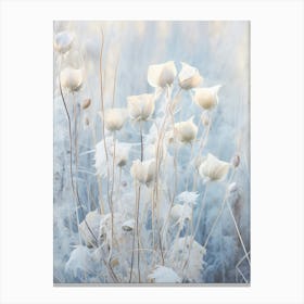 Frosty Botanical Moonflower 1 Canvas Print