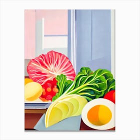 Swiss Chard 2 Tablescape vegetable Canvas Print