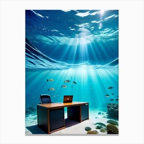 Underwater Office Canvas Print