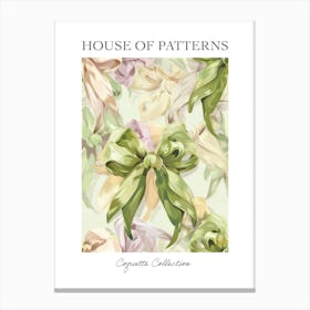 Coquette In Sage 4 Pattern Poster Canvas Print