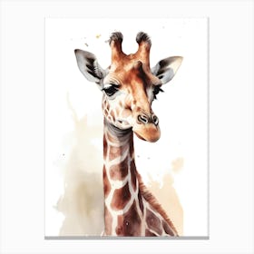 Giraffe Watercolour Canvas Print
