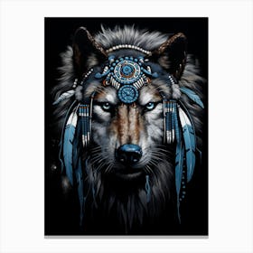 Baffin Island Wolf Native American 1 Canvas Print