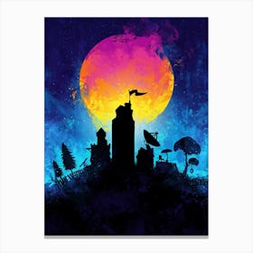 Fortnite City Silhouette Canvas Print