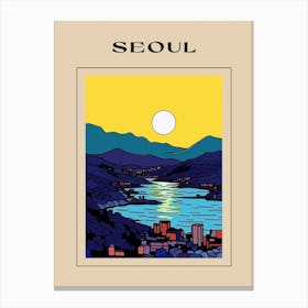 Minimal Design Style Of Seoul, South Korea 2 Poster Canvas Print