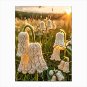 Lily Of The Valley Knitted In Crochet 5 Canvas Print