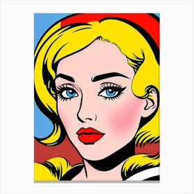 Vivid Allure: The Modern Muse in Pop Art Form Pop Art Canvas Print