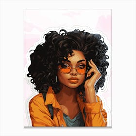 Afro Girl Canvas Print