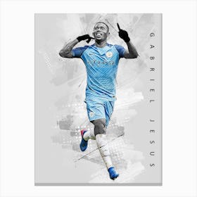 Gabriel Jesus Manchester City Fc Premier League Canvas Print