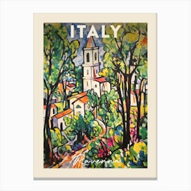 Ravenna Italy 1 Fauvist Painting Travel Poster Canvas Print