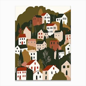 Houses On The Hill 1 Canvas Print