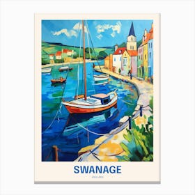 Swanage England 5 Uk Travel Poster Canvas Print