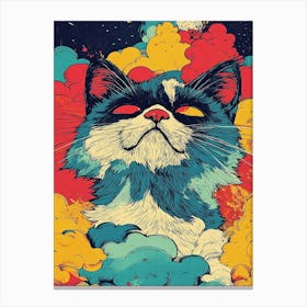 Cat In The Clouds Canvas Print