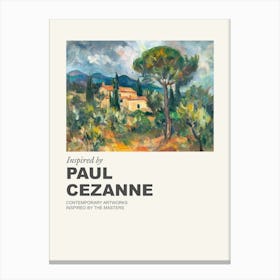 Museum Poster Inspired By Paul Cezanne 3 Canvas Print