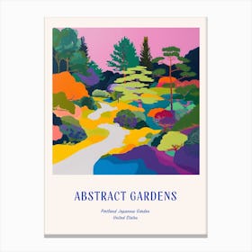 Colourful Gardens Portland Japanese Garden Usa 3 Blue Poster Canvas Print