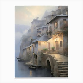 Village By The Water Canvas Print