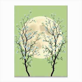 Moon And Trees 1 Canvas Print