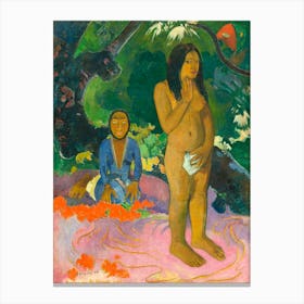 Words Of The Devil (Parau Na Te Varua Ino) (1892), Paul Gauguin Canvas Print