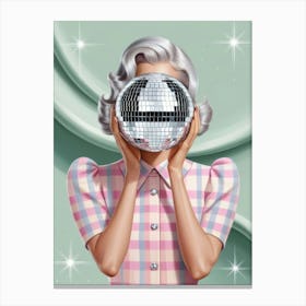 Disco Ball Girl 3 Canvas Print