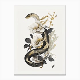 Rough Scaled Snake Gold And Black Canvas Print