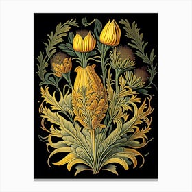 Turmeric Herb Vintage Botanical Canvas Print