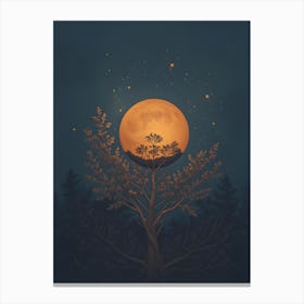 Moonlight Tree Canvas Print