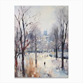 Winter City Park Painting Regents Park London 3 Canvas Print