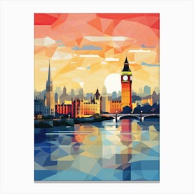 London, United Kingdom, Geometric Illustration 4 Canvas Print