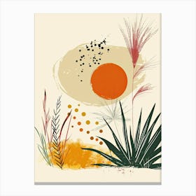 Orbiting Patterns Of Cosmic Harmony Mid Century Style Canvas Print