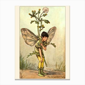 The Groundsel Fairy - Victorian Winter Faries Art by Cicely Mary Barker Canvas Print