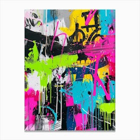 Graffiti Splatter Canvas Print