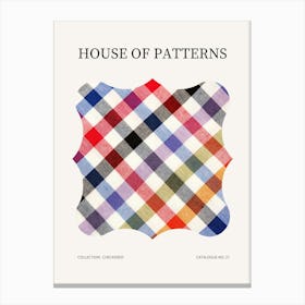 Checkered Pattern Poster 28 Canvas Print