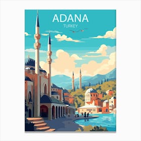 Adana Turkey travel poster Canvas Print