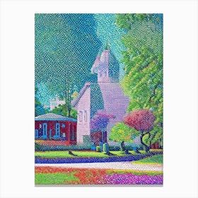 Beaumont, City Us  Pointillism Canvas Print