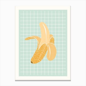 Checkered Banana Canvas Print