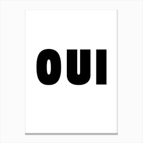 Oui Wall Canvas Print