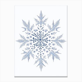 Winter Snowflake Pattern, Snowflakes, Pencil Illustration 4 Canvas Print