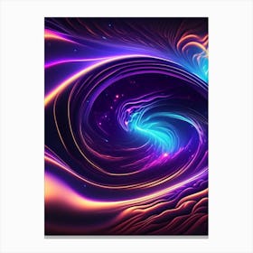 Cosmic Microwave Background Neon Nights Space Canvas Print