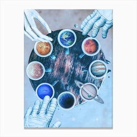 Coffee Mug Solar System Canvas Print