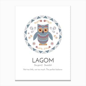 Lagom Definition Canvas Print