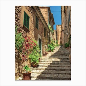Fornalutx Mallorca Stairs In The Old Town Canvas Print