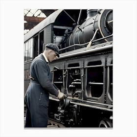 The Old Railroad Reimagined 9 Canvas Print