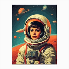 Retro Astronaut Canvas Print