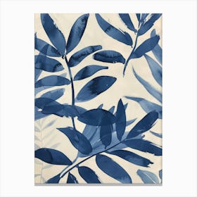 Blue Leaves 6 Canvas Print