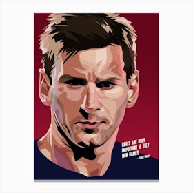Messi Quote Canvas Print